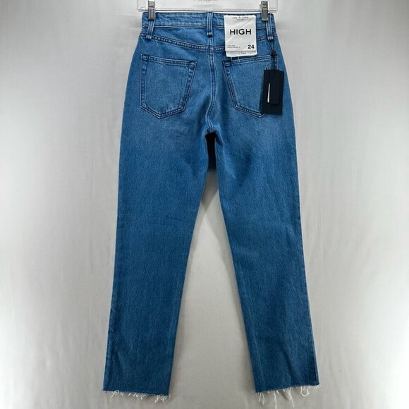 Rag & Bone Jeans Womens 24 Nina High Rise Ankle Cigarette Button Fly Denim Blue - Picture 2 of 14